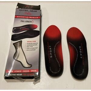 Physix XS Women 6.5 Men 4.5 Gear Sport Full Length Orthotic Inserts